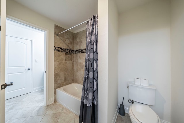 13122 Dolomite Dr, Frisco, TX 75035 - full bathroom featuring tile patterned floors and shower / tub combo with curtain