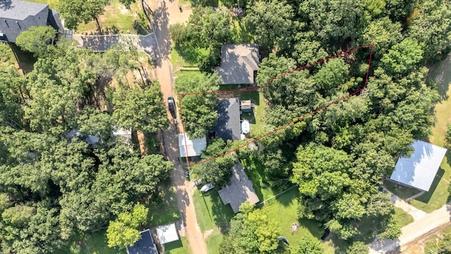 104 Nob Hill Cir, Malakoff, TX 75148 - aerial view of property and surrounding area featuring property parcel outlined