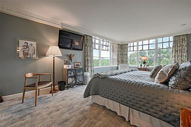 3525 Turtle Creek Blvd Unit 4E, Dallas, TX 75219 - bedroom featuring ornamental molding and baseboards