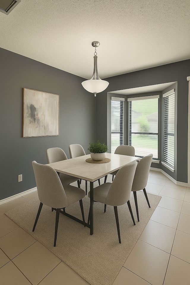 202 Modene Ave, Waxahachie, TX 75165 - dining room with light tile patterned flooring and a textured ceiling
