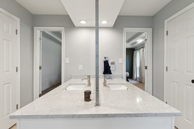10216 Shadow Way, Dallas, TX 75243 - bathroom with vanity and recessed lighting