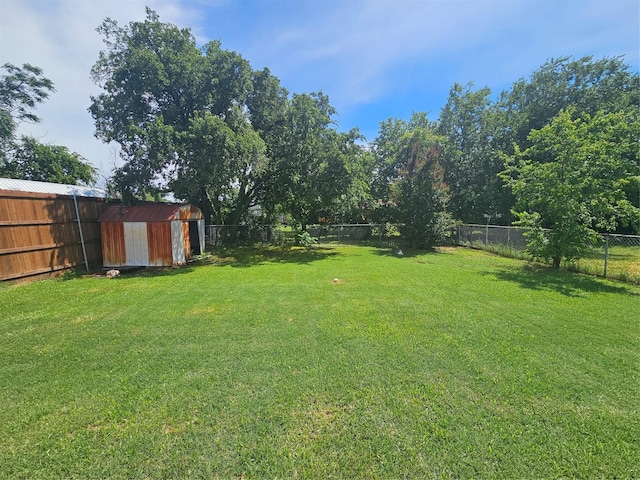 511 W Lake St, Krum, TX 76249 - fenced backyard with a shed