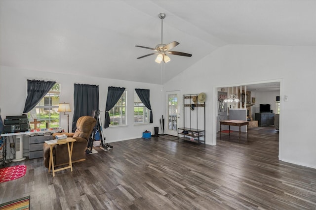 180 Vz County Road 4202, Canton, TX 75103 - home office with wood finished floors, a ceiling fan, and high vaulted ceiling