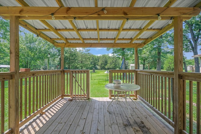 180 Vz County Road 4202, Canton, TX 75103 - wooden terrace featuring a yard and view of wooded area