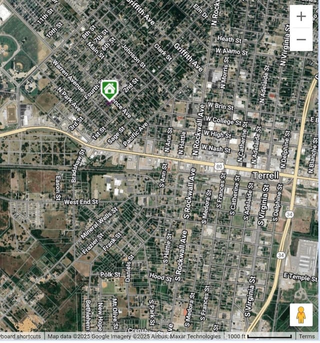 401 Lawrence Ave, Terrell, TX 75160 - map / location