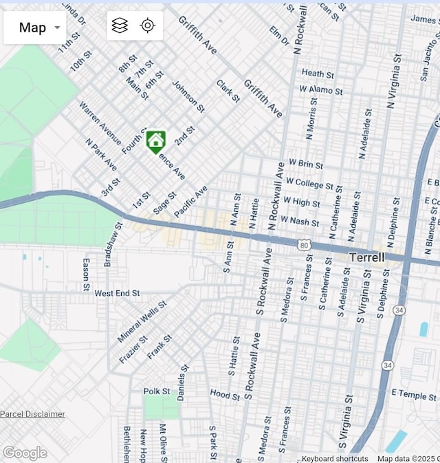 401 Lawrence Ave, Terrell, TX 75160 - map of property location