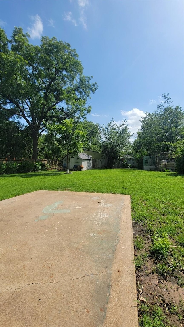 401 Lawrence Ave, Terrell, TX 75160 - view of green lawn with a storage shed