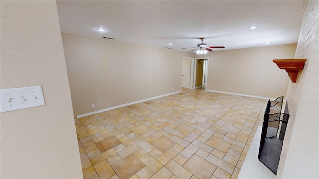 1410 Yarborough Dr, Sherman, TX 75092 - unfurnished room featuring a ceiling fan and recessed lighting