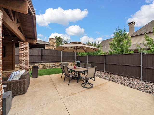 3309 Laurel Fork Dr, Mckinney, TX 75070 - fenced backyard featuring a patio and outdoor dining area