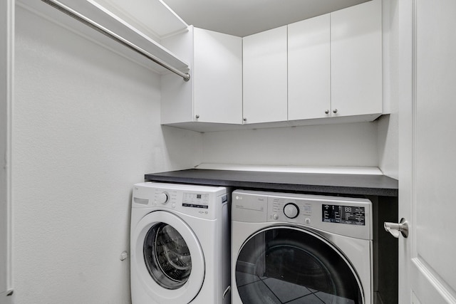 4901 Marcus Dr, Flower Mound, TX 75028 - laundry room featuring independent washer and dryer and cabinet space