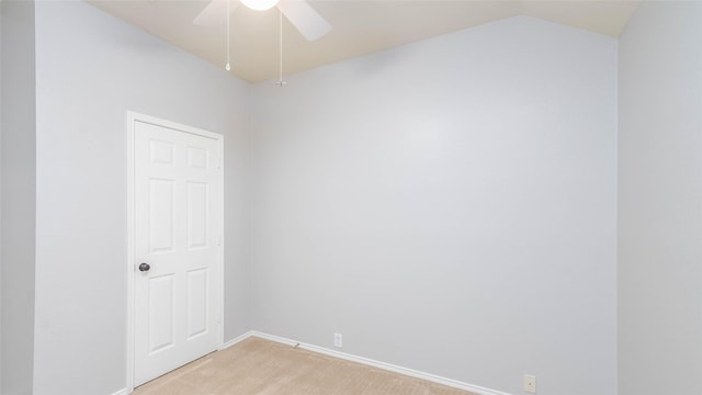 2512 Woodhaven Dr, Flower Mound, TX 75028 - unfurnished room featuring ceiling fan, light colored carpet, and lofted ceiling