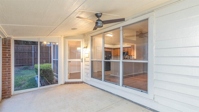 2512 Woodhaven Dr, Flower Mound, TX 75028 - unfurnished sunroom with a ceiling fan