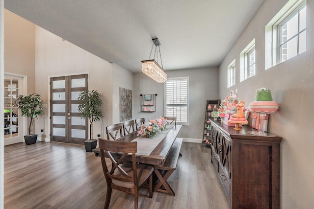 407 Emerson Dr, Rockwall, TX 75087 - dining room with wood finished floors and french doors