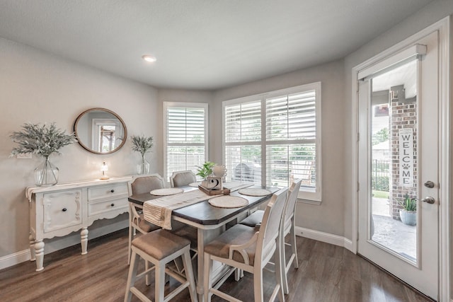 407 Emerson Dr, Rockwall, TX 75087 - dining area featuring wood finished floors and recessed lighting