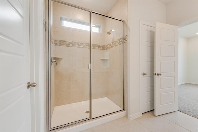 1502 Salem Dr, Forney, TX 75126 - bathroom featuring a shower stall and tile patterned flooring
