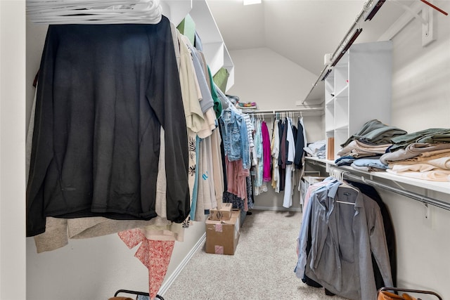 5201 Datewood Ln, Mckinney, TX 75071 - spacious closet with carpet floors and lofted ceiling