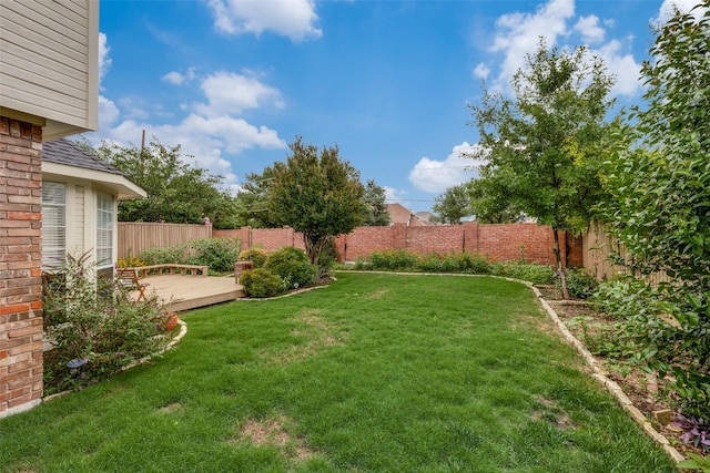 7504 Lomo Alto, Plano, TX 75024 - fenced backyard with a wooden deck