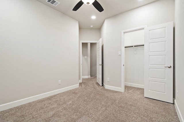 3680 Twin Pines Dr, Grand Prairie, TX 76065 - unfurnished bedroom featuring light colored carpet, a closet, and ceiling fan