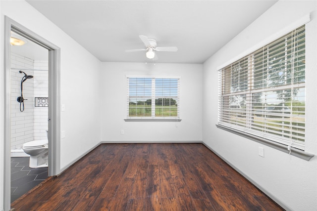 10900 Fm 1189, Lipan, TX 76462 - unfurnished room featuring a ceiling fan and dark wood-type flooring