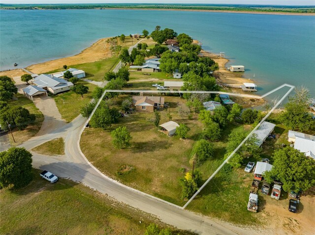 10074 County Road 200, Breckenridge, TX 76424 - aerial view of property and surrounding area featuring a large body of water
