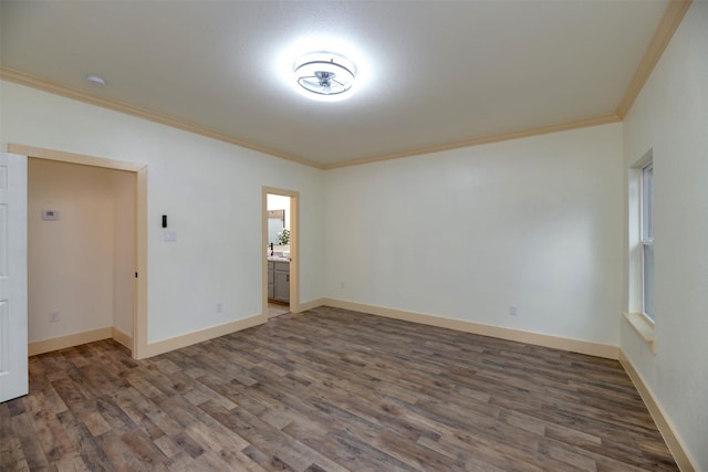 2621 Canton Dr, Fort Worth, TX 76112 - unfurnished room featuring ornamental molding, wood finished floors, and a smoke detector