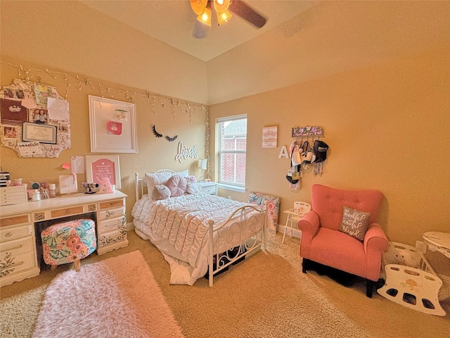 14249 Fall Harvest Dr, Frisco, TX 75033 - carpeted bedroom with a ceiling fan