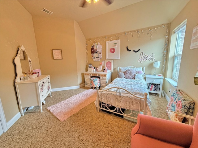 14249 Fall Harvest Dr, Frisco, TX 75033 - bedroom with multiple windows, carpet flooring, and vaulted ceiling