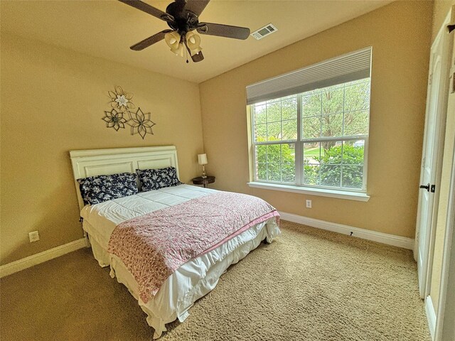 14249 Fall Harvest Dr, Frisco, TX 75033 - carpeted bedroom with baseboards and a ceiling fan