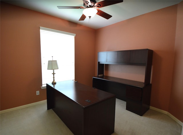 1120 Surrey Ln, Allen, TX 75013 - unfurnished office featuring light colored carpet and a ceiling fan