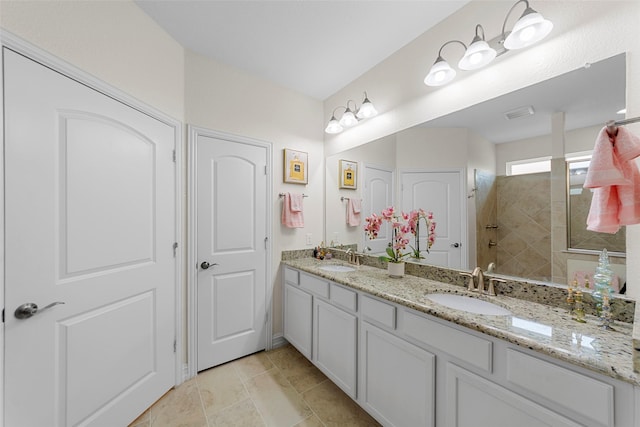 2142 Flagship Ct, Frisco, TX 75036 - full bathroom featuring double vanity and tiled shower