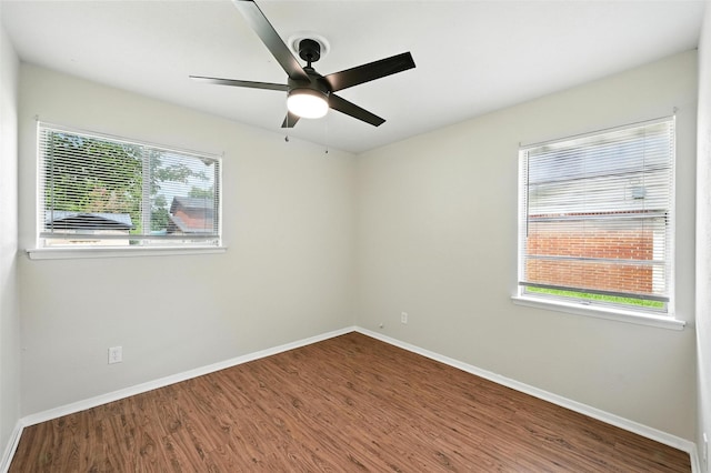 324 Jasmine Ct, Burleson, TX 76028 - unfurnished room with wood finished floors and a ceiling fan