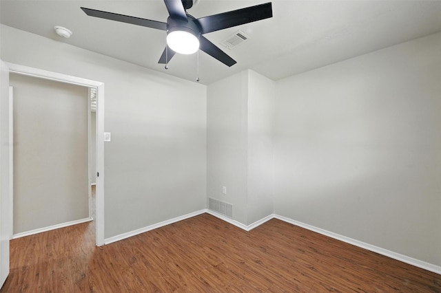 324 Jasmine Ct, Burleson, TX 76028 - empty room featuring ceiling fan, wood finished floors, and a smoke detector