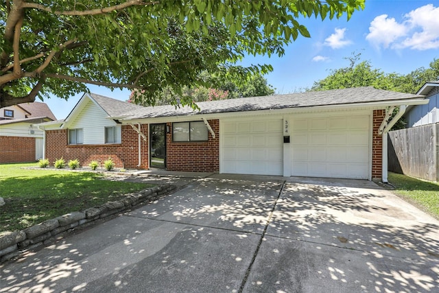 324 Jasmine Ct, Burleson, TX 76028 - ranch-style house featuring brick siding, concrete driveway, an attached garage, and a shingled roof