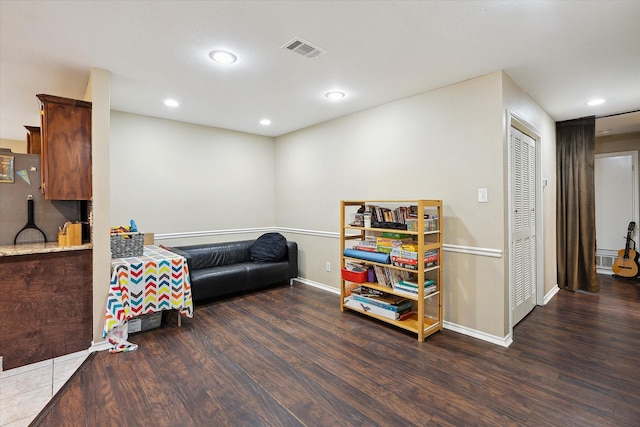 1112 Indian Ridge Dr, Denton, TX 76205 - playroom featuring wood finished floors and recessed lighting