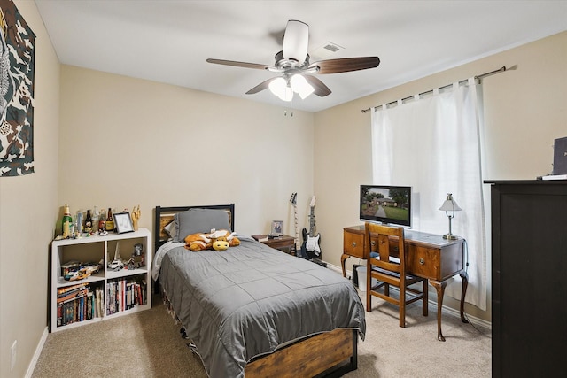 1112 Indian Ridge Dr, Denton, TX 76205 - bedroom featuring carpet and ceiling fan