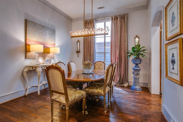 4139 Herschel Ave, Dallas, TX 75219 - dining area with wood finished floors and ornamental molding