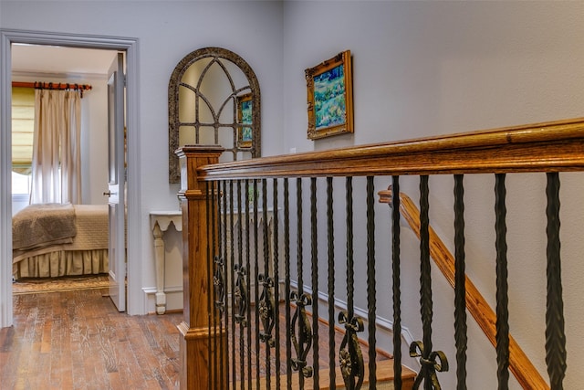 4139 Herschel Ave, Dallas, TX 75219 - stairway featuring wood finished floors