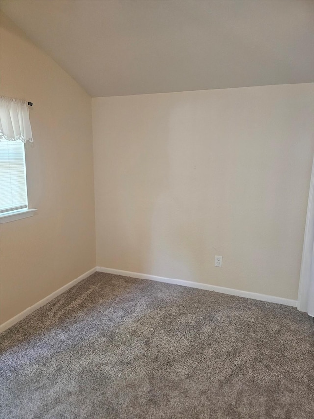 91 Heather Ln, Pottsboro, TX 75076 - carpeted spare room with vaulted ceiling and baseboards