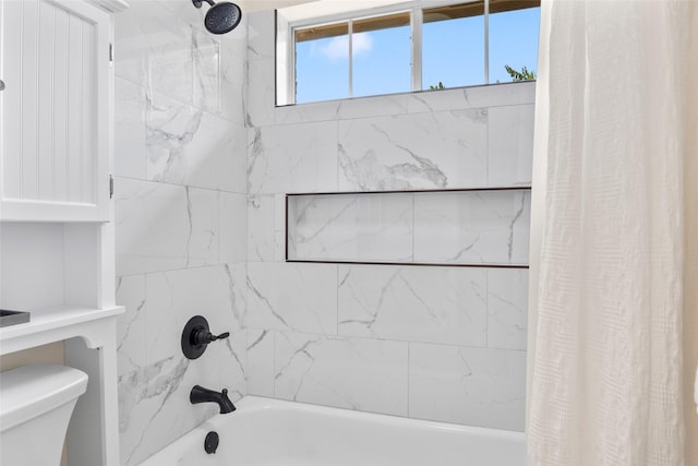 204 Oregon Trl, Argyle, TX 76226 - bathroom with shower / bathtub combination with curtain and toilet