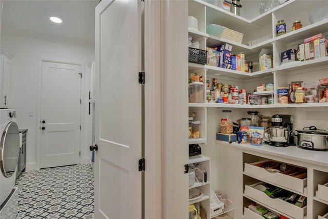 1001 Quarry Ct, Granbury, TX 76048 - storage area with washer / dryer
