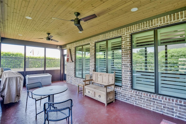 1001 Quarry Ct, Granbury, TX 76048 - sunroom / solarium with ceiling fan