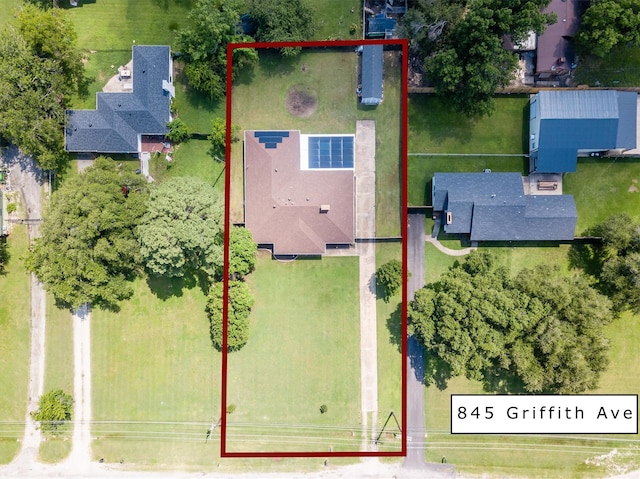 845 Griffith Ave, Terrell, TX 75160 - aerial overview of property's location featuring property boundaries highlighted
