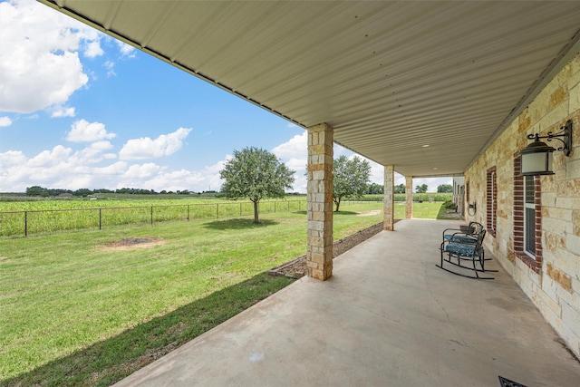 139 County Road 376, Lott, TX 76656 - view of patio featuring a rural view