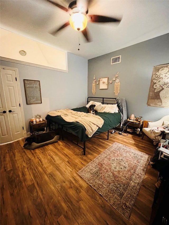 1507 Bridge Water Ln, Mansfield, TX 76063 - bedroom with wood finished floors and ceiling fan