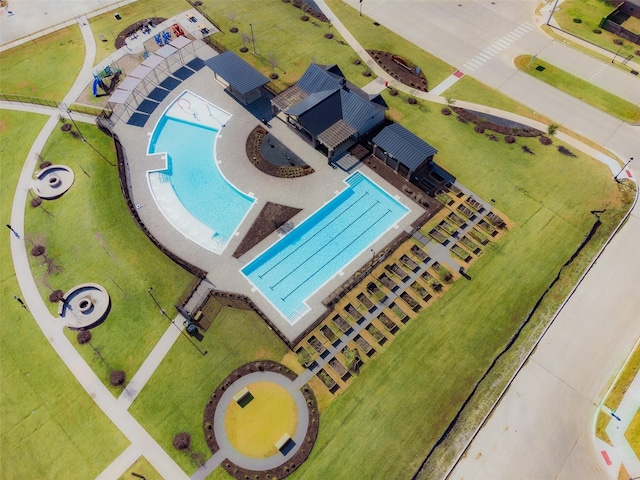 5909 Painswick Dr, Celina, TX 76227 - bird's eye view of a pool area