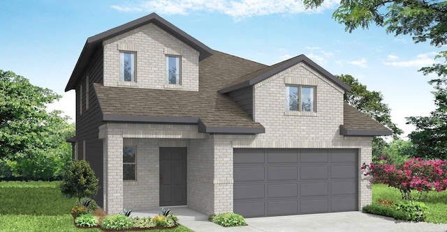 1806 Iris, Melissa, TX 75454 - view of front of home with a garage, brick siding, driveway, and a shingled roof