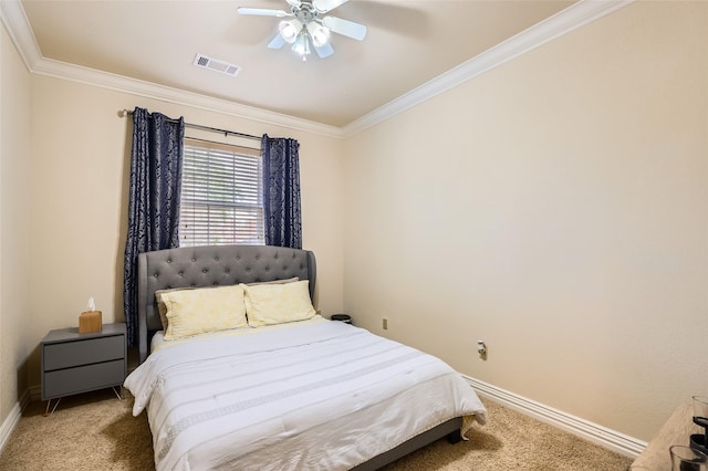 114 Mischief Ln, Rockwall, TX 75032 - bedroom featuring carpet, crown molding, and ceiling fan