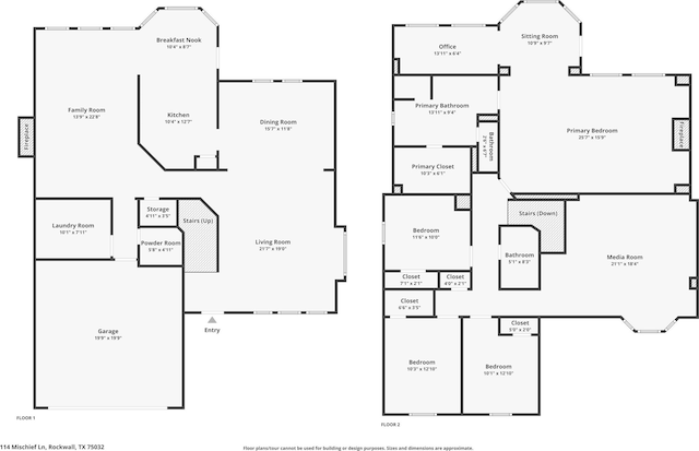 114 Mischief Ln, Rockwall, TX 75032 - view of floor plan / room layout
