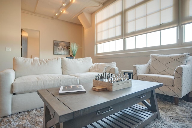 2600 W 7th St Unit 2452, Fort Worth, TX 76107 - living room with rail lighting