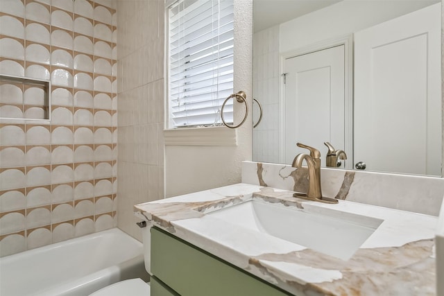 212 Timberlake Dr, Azle, TX 76020 - full bathroom with vanity and washtub / shower combination
